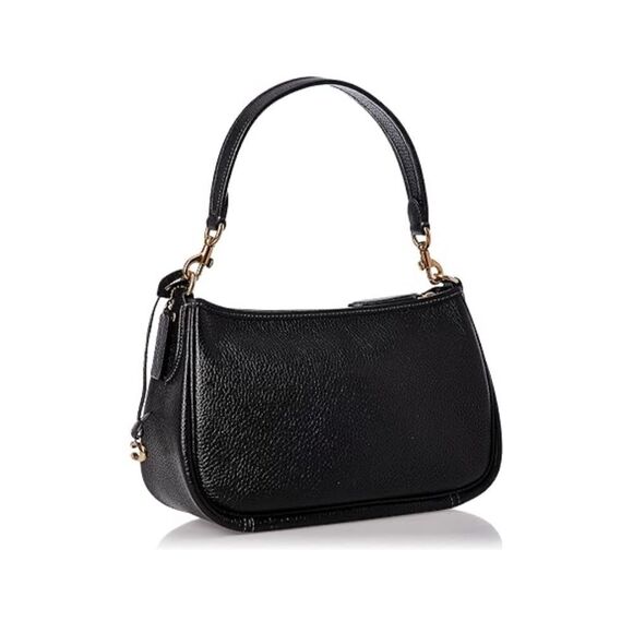 Coach Carry Black Leather Shoulder Bag - Picture 2 of 11